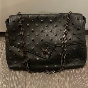 Ela Leather Handbag (in Black)